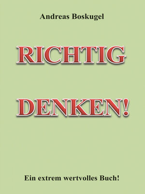 cover image of RICHTIG DENKEN!